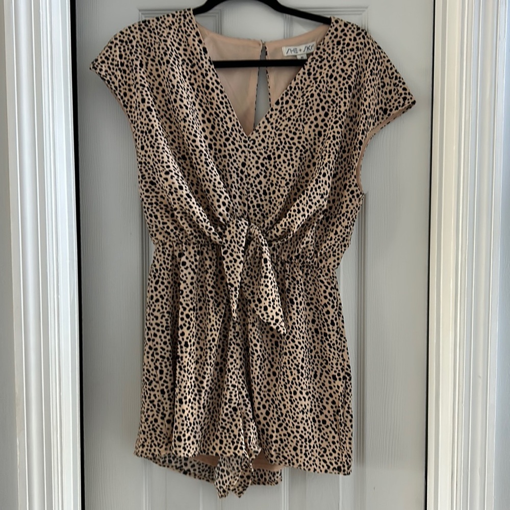 She + Sky Cheetah romper